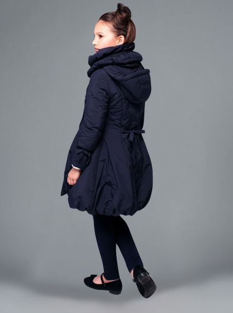 Фото2: Пальто демисезонное для девочки с шалевым воротником от Choupette 