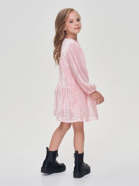 Фото2: картинка 02.108 Платье пье-де-пуль,розовый Choupette - одевайте детей красиво!