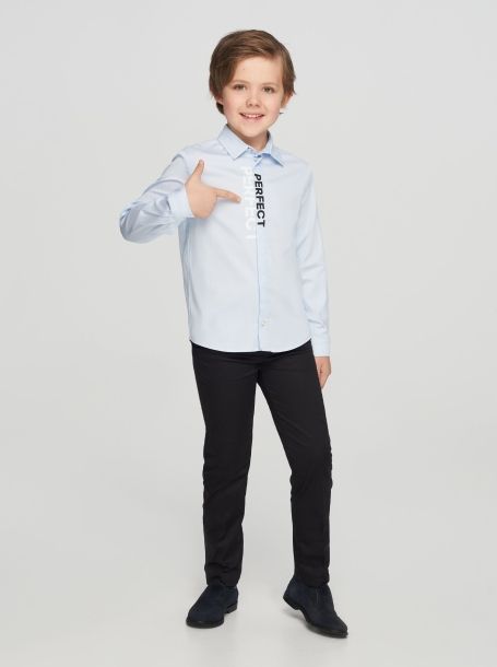 Фото5: Голубая нарядная рубашка для мальчика