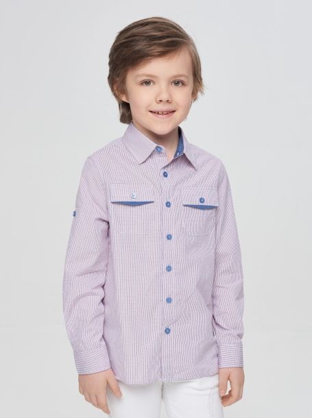 Фото2: Сиреневая рубашка для мальчика