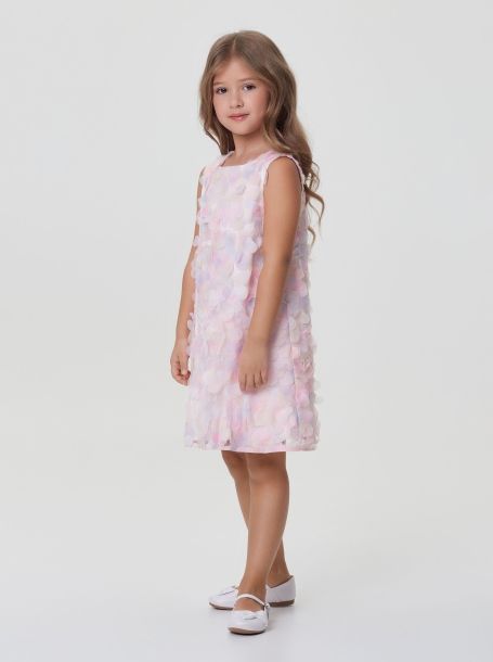 Фото2: картинка 1566.1.43 Платье Церемония трапеция из декоративной ткани, нежное конфетти Choupette - одевайте детей красиво!