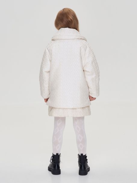 Фото11: картинка 704.20 Куртка комбинированная с мехом, сливочный Choupette - одевайте детей красиво!