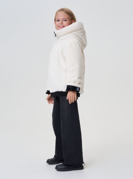 Фото12: картинка 738.20 Куртка двухсторонняя с крупной вышивкой, синтепух, черно-белый Choupette - одевайте детей красиво!