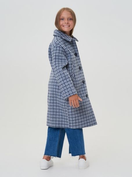 Фото5: картинка 737.20 Пальто "типа рубашка", синяя клетка Choupette - одевайте детей красиво!