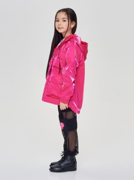 Фото2: Малиновая куртка ветровка для девочки
