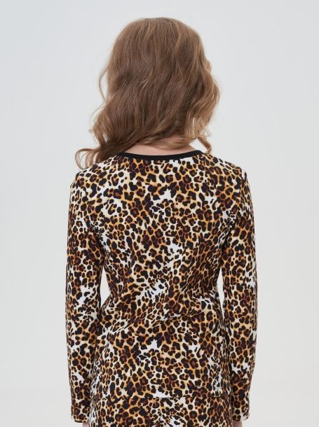Фото7: картинка 314.70 Костюм из трикотажа Лапша (лонгслив, брюки), принт леопард Choupette - одевайте детей красиво!