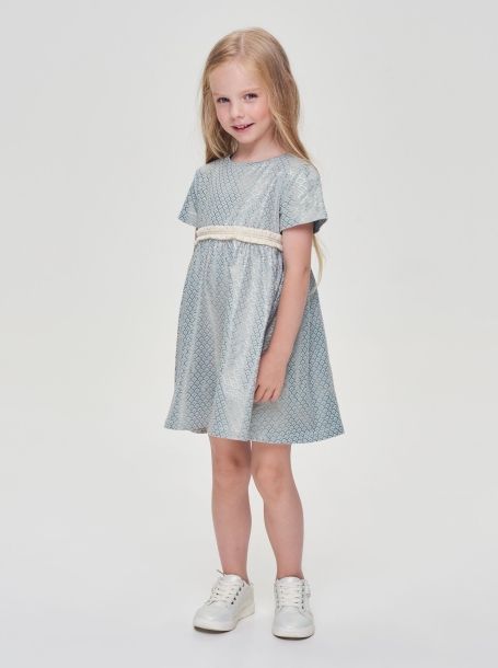 Фото1: картинка 47.106 Платье из принтованного трикотажа, мята Choupette - одевайте детей красиво!