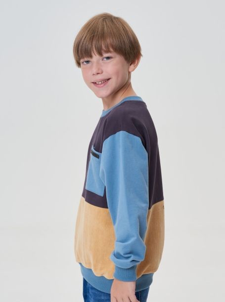 Фото2: картинка 38.115 Джемпер-СВИТШОТ комбинированный Choupette - одевайте детей красиво!
