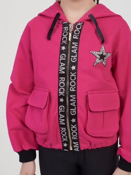 Фото5: Розовая куртка толстовка для девочки