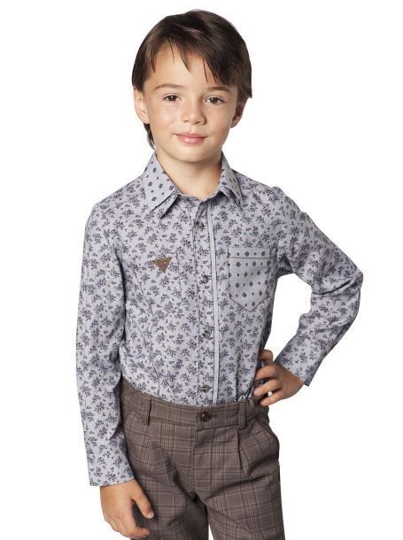 Фото1: Текстурная рубашка для мальчика