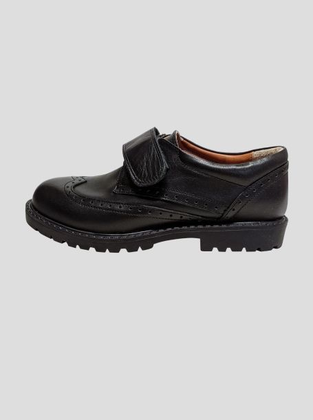 Фото3: Черные высокие ботинки на липучке