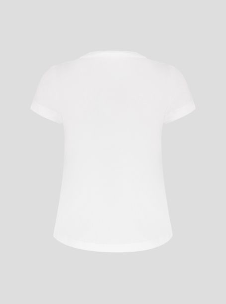 Фото2: Белая футболка с принтом для девочки