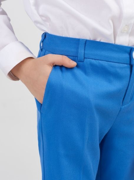 Фото5: Синие нарядные брюки для мальчика