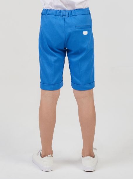 Фото4: Синие нарядные шорты для мальчика