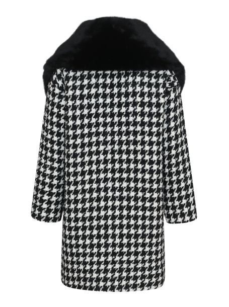 Фото2: картинка 718.20 Пальто пье-де-пуль со съемным меховыым шарфом, серно-белый Choupette - одевайте детей красиво!