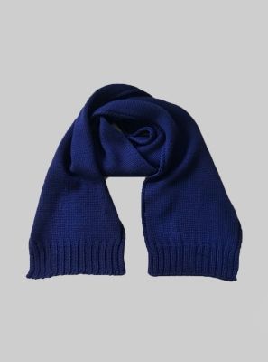 Фото1: Теплый синий детский шарф