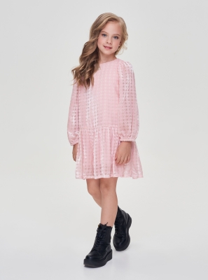 Фото1: картинка 02.108 Платье пье-де-пуль,розовый Choupette - одевайте детей красиво!