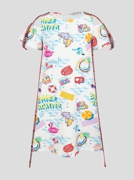 Фото1: картинка 119.100 Платье с принтом Summer.экрю Choupette - одевайте детей красиво!