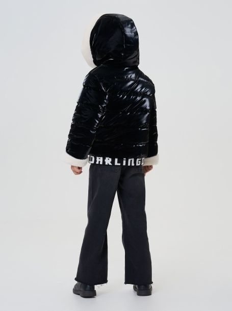Фото11: картинка 738.20 Куртка двухсторонняя с крупной вышивкой, синтепух, черно-белый Choupette - одевайте детей красиво!