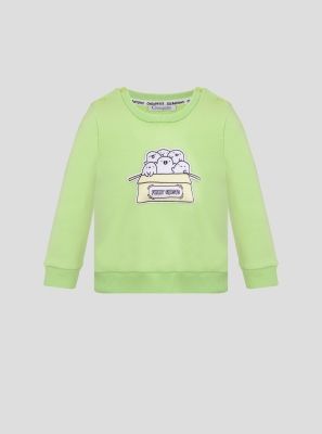 Фото1: картинка 60.119 Джемпер-свитшот с декором, салатовый Choupette - одевайте детей красиво!