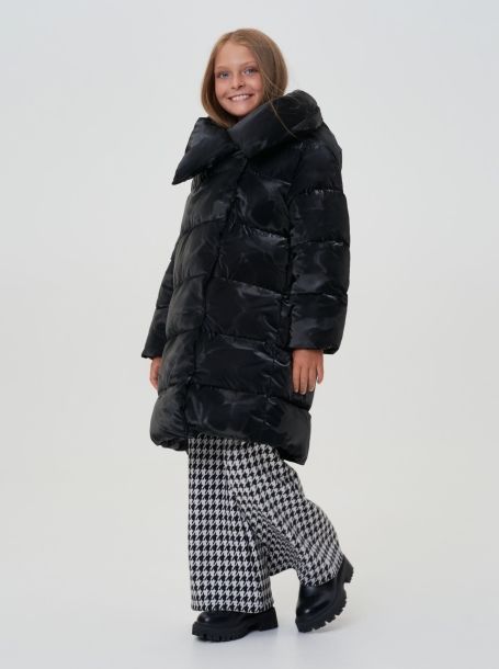 Фото1: картинка 752.1.20 Пальто "на синтепухе", цвет черный Choupette - одевайте детей красиво!