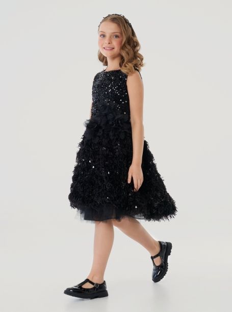 Фото6: картинка 1534.43 Платье нарядное Церемония, с пышной юбкой, черный Choupette - одевайте детей красиво!