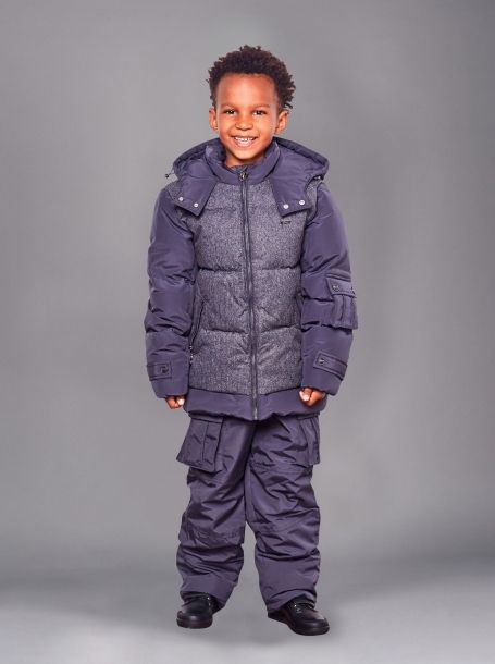 Фото1: Куртка для мальчика пуховая комбинированная от Choupette 