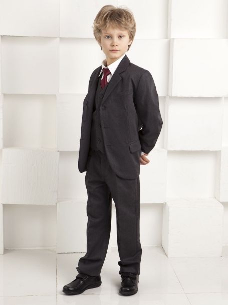 Фото2: 02.7.31 Детский серый пиджак для мальчика