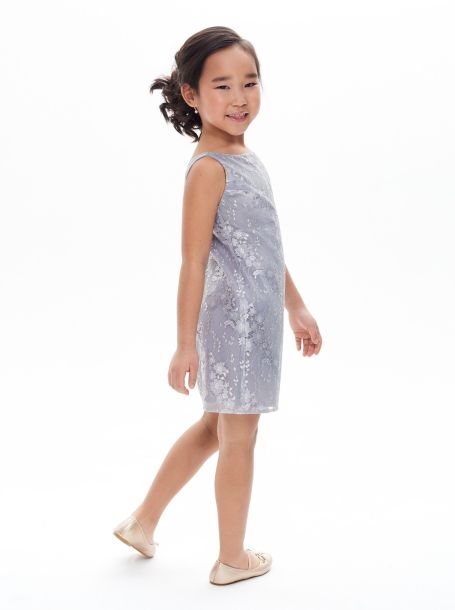 Фото5: картинка 1387.43 Платье-футляр нарядное Церемония в комплекте с многоярусной юбкой, голубой жемчуг Choupette - одевайте детей красиво!