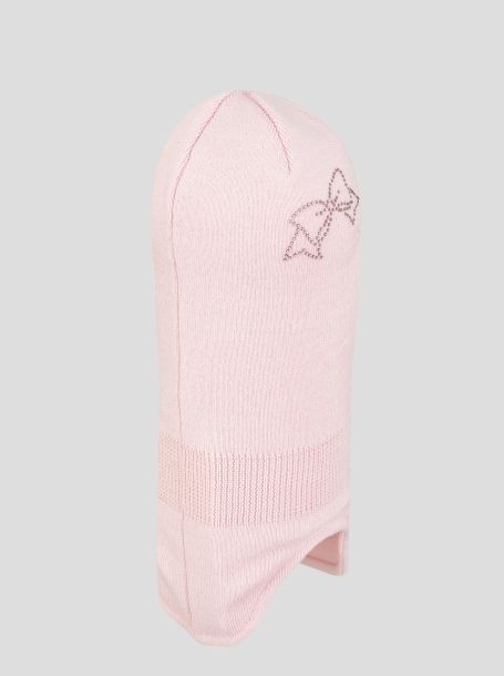Фото2: Розовая шапка шлем для девочки