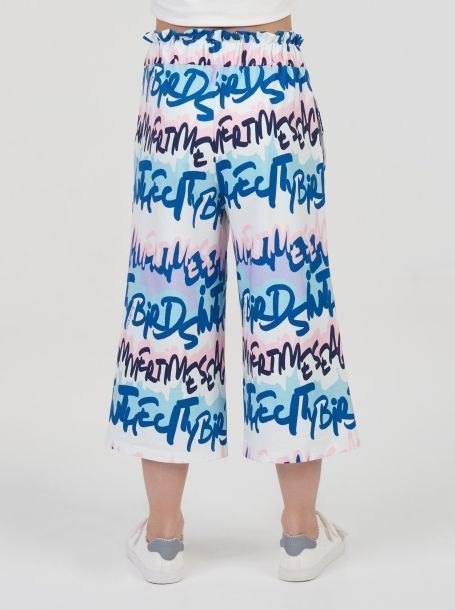 Фото3: Трикотажные брюки кюлоты для девочки