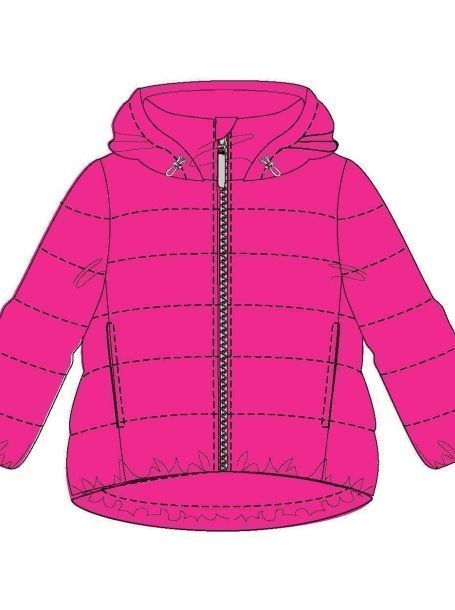 Фото1: картинка 729.20 Куртка на синтепоне с капюшоном и декором, розовый градиент Choupette - одевайте детей красиво!