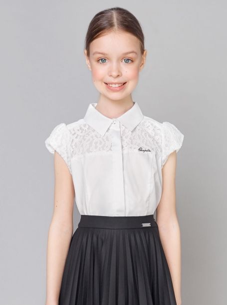 Фото1: 203.3.31 Детская блузка с кружевом