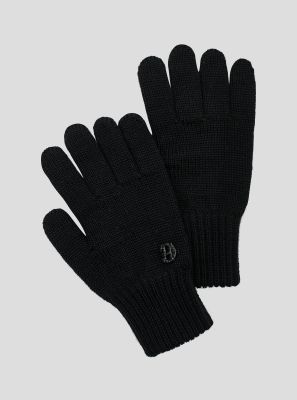 Фото1: Черные перчатки с декором для девочки