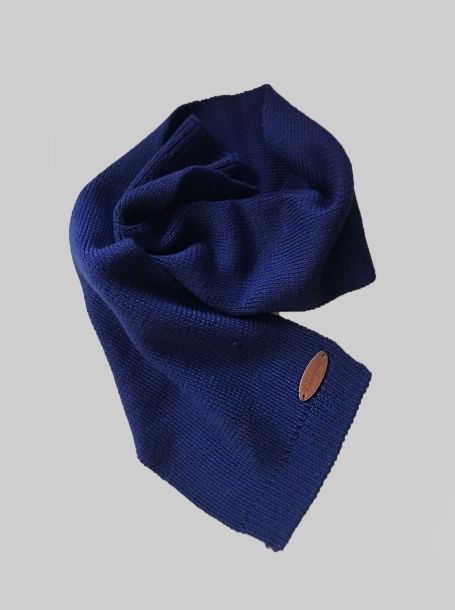 Фото1: Синий теплый шарф для мальчика