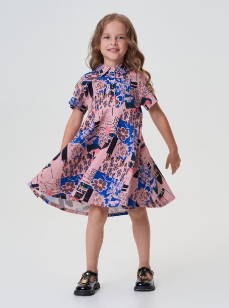 Фото5: картинка 45.114 Платье трикотажное, фирменный принт Choupette - одевайте детей красиво!