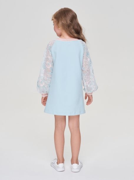 Фото5: картинка 59.106 Платье кружевное для девочки, цвет мята/экрю Choupette - одевайте детей красиво!