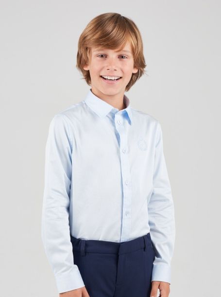 Фото1: Голубая рубашка для мальчика