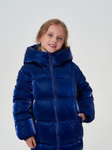 Фото7: картинка 664.4.20 Куртка  объемная с капюшоном (синтепух), синий Choupette - одевайте детей красиво!