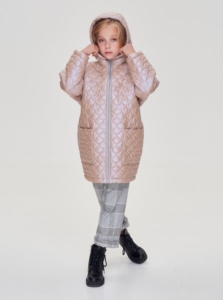 Фото7: картинка 701.20 Пальто стеганое оверсайз, синтепон, сливочный Choupette - одевайте детей красиво!