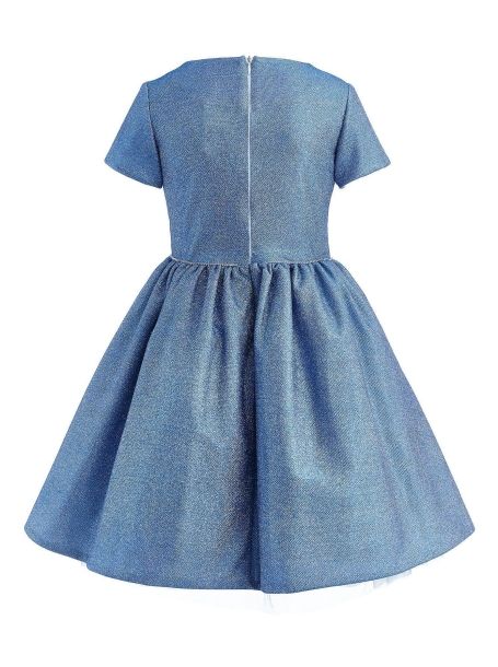 Фото7: Синее нарядное платье для девочки