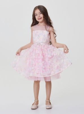 Фото1: картинка 1566.43 Платье пышное Церемония из декоративной ткани, нежное конфетти Choupette - одевайте детей красиво!