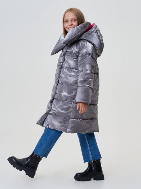 Фото3: картинка 752.20 Пальто на синтепухе, сияющий серый Choupette - одевайте детей красиво!
