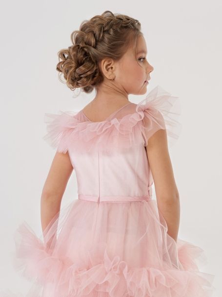 Фото10: картинка 1510.43 Платье нарядное Церемония, с пышными оборками, розовый Choupette - одевайте детей красиво!