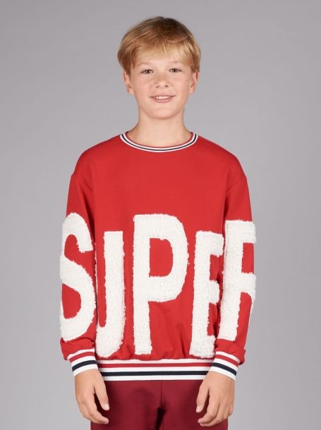 Фото1: Красный свитер для мальчика