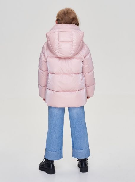 Фото6: картинка 587.1.20 Куртка из синтепух с капюшоном, розовый Choupette - одевайте детей красиво!