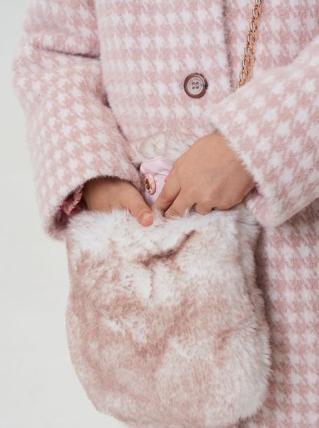 Фото8: картинка 747.20 Пальто меховое с сумочкой, сливочно-розовый Choupette - одевайте детей красиво!