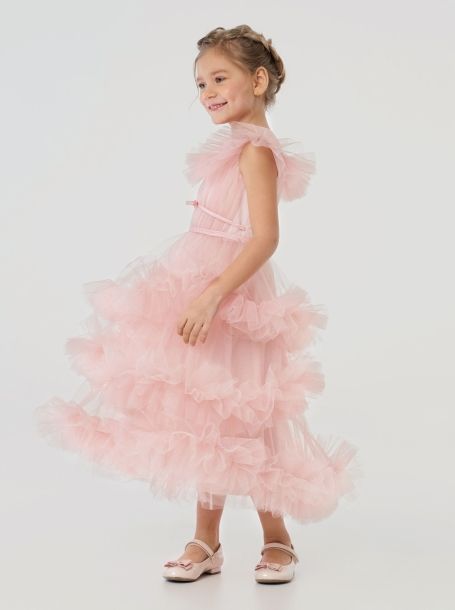 Фото4: картинка 1510.43 Платье нарядное Церемония, с пышными оборками, розовый Choupette - одевайте детей красиво!