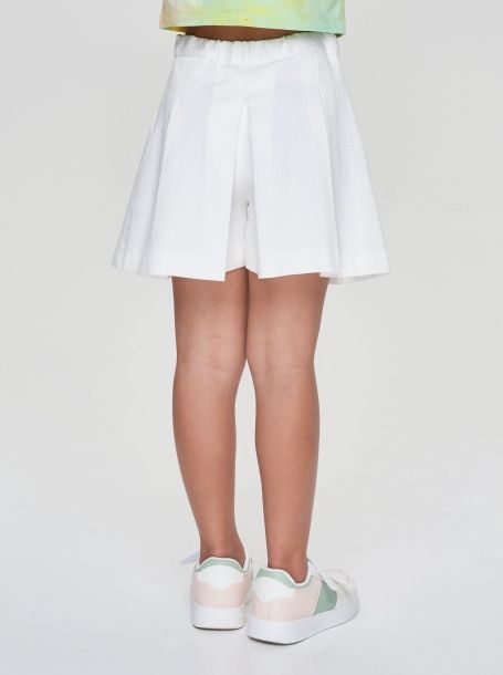 Фото4: Трикотажная белая юбка шорты