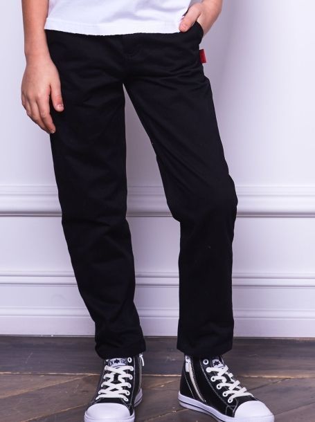 Фото2: Черные детские брюки чинос
